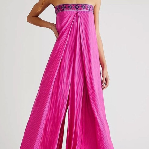 Free people Serendipity jumpsuit pink size m - Picture 2 of 5